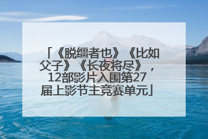 《脱缰者也》《比如父子》《长夜将尽》，12部影片入围第27届上影节主竞赛单元