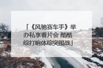 《风驰赛车手》举办私享看片会 酷酷综打响体综突围战