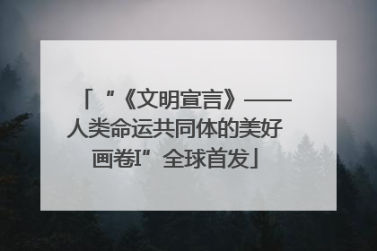 “《文明宣言》——人类命运共同体的美好画卷I”全球首发