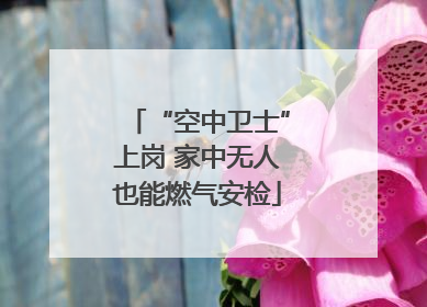 “空中卫士”上岗 家中无人也能燃气安检