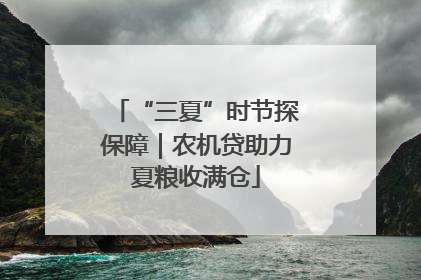 “三夏”时节探保障｜农机贷助力夏粮收满仓
