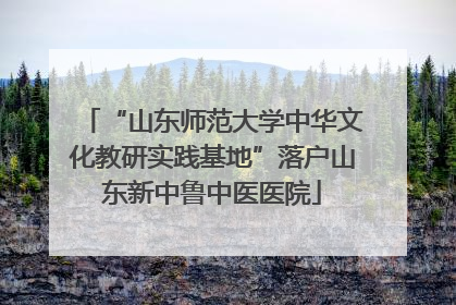 “山东师范大学中华文化教研实践基地”落户山东新中鲁中医医院