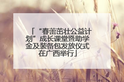 “春蕾茁壮公益计划”成长课堂暨助学金及装备包发放仪式在广西举行