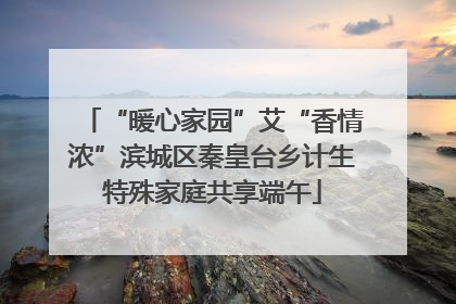“暖心家园”艾“香情浓”滨城区秦皇台乡计生特殊家庭共享端午
