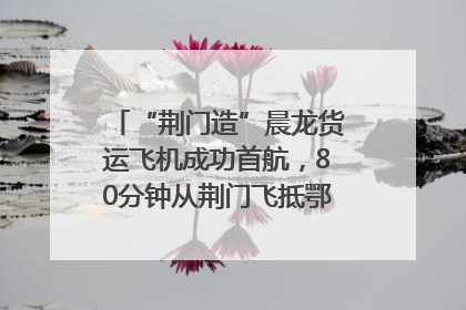 “荆门造”晨龙货运飞机成功首航，80分钟从荆门飞抵鄂州花湖机场