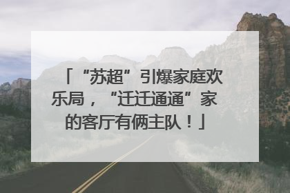 “苏超”引爆家庭欢乐局，“迁迁通通”家的客厅有俩主队！