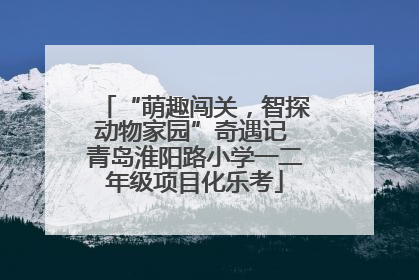 “萌趣闯关，智探动物家园”奇遇记 青岛淮阳路小学一二年级项目化乐考