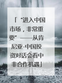 “进入中国市场，非常重要”——从肯尼亚-中国投资对话会看中非合作机遇