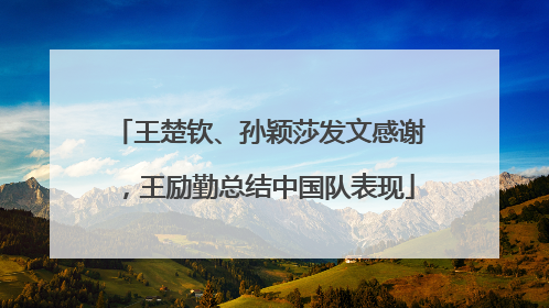 王楚钦、孙颖莎发文感谢，王励勤总结中国队表现