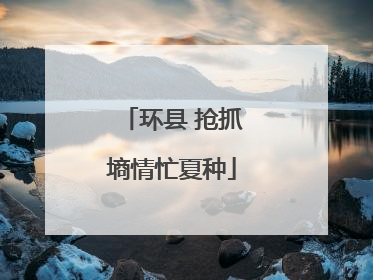 环县 抢抓墒情忙夏种