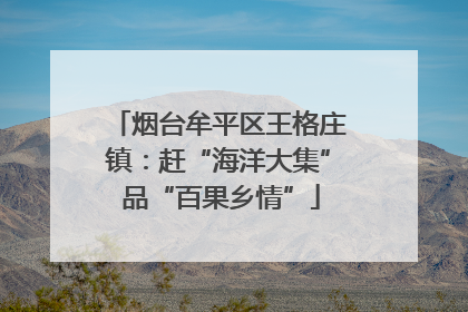 烟台牟平区王格庄镇：赶“海洋大集” 品“百果乡情”