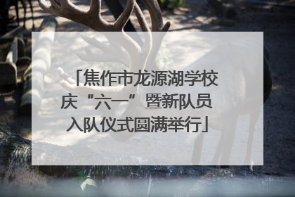 焦作市龙源湖学校庆“六一”暨新队员入队仪式圆满举行