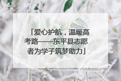 爱心护航，温暖高考路——东平县志愿者为学子筑梦助力