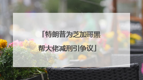 特朗普为芝加哥黑帮大佬减刑引争议