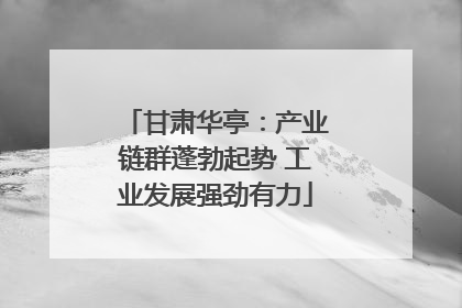 甘肃华亭：产业链群蓬勃起势 工业发展强劲有力