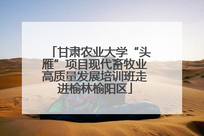 甘肃农业大学“头雁”项目现代畜牧业高质量发展培训班走进榆林榆阳区