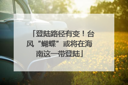 登陆路径有变！台风“蝴蝶”或将在海南这一带登陆
