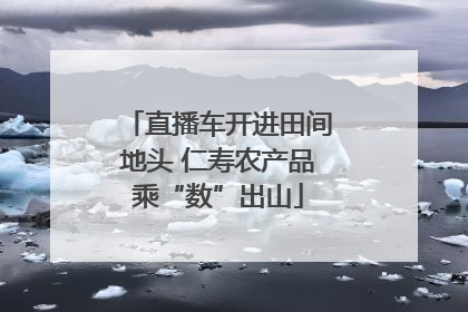 直播车开进田间地头 仁寿农产品乘“数”出山