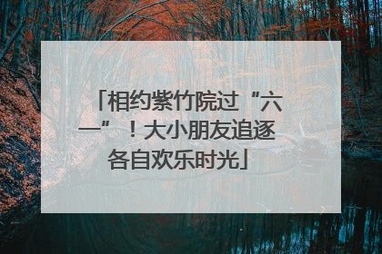 相约紫竹院过“六一”！大小朋友追逐各自欢乐时光