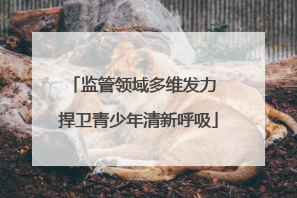 监管领域多维发力 捍卫青少年清新呼吸