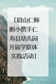 眉山仁师附小携手仁寿县幼儿园开展学联体实践活动