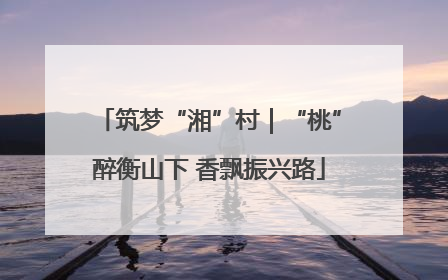 筑梦“湘”村｜“桃”醉衡山下 香飘振兴路