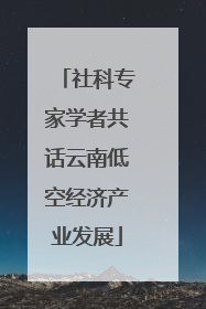 社科专家学者共话云南低空经济产业发展