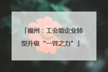 福州：工会助企业转型升级“一臂之力”