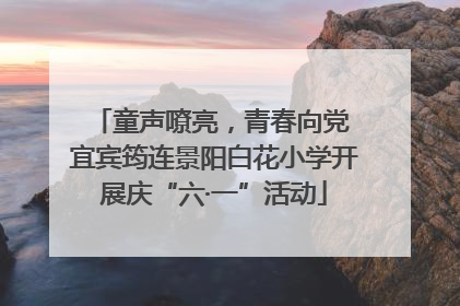 童声嘹亮，青春向党 宜宾筠连景阳白花小学开展庆“六·一”活动