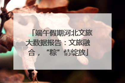 端午假期河北文旅大数据报告：文旅融合，“粽”情绽放