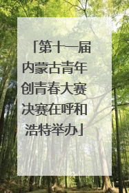 第十一届内蒙古青年创青春大赛决赛在呼和浩特举办