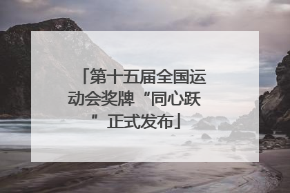 第十五届全国运动会奖牌“同心跃”正式发布