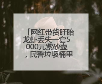 网红带货盱眙龙虾丢失一套5000元紫砂壶，民警垃圾桶里寻回！