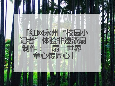 红网永州“校园小记者”体验非遗漆扇制作：一扇一世界 童心传匠心