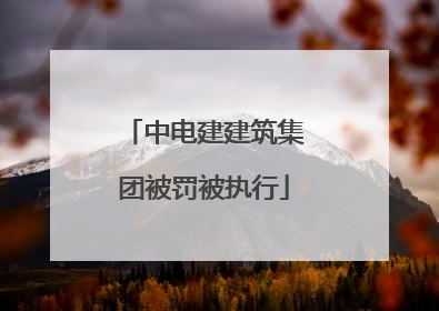 中电建建筑集团被罚被执行