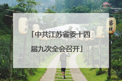 中共江苏省委十四届九次全会召开