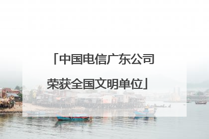 中国电信广东公司荣获全国文明单位