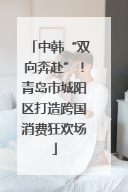 中韩“双向奔赴”！青岛市城阳区打造跨国消费狂欢场
