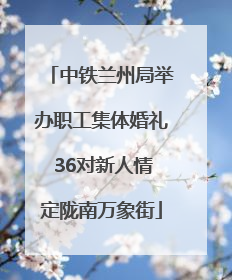 中铁兰州局举办职工集体婚礼 36对新人情定陇南万象街