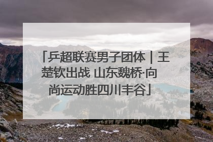 乒超联赛男子团体｜王楚钦出战 山东魏桥·向尚运动胜四川丰谷