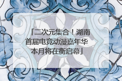 二次元集合！湖南首届电竞动漫嘉年华本月将在衡启幕