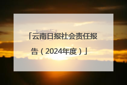 云南日报社会责任报告（2024年度）