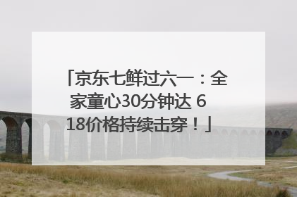 京东七鲜过六一：全家童心30分钟达 618价格持续击穿！