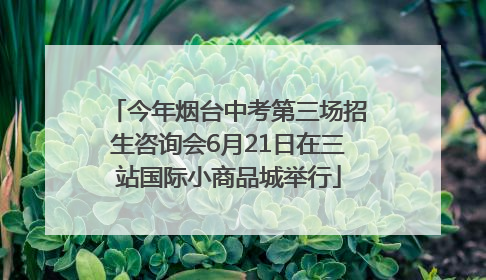 今年烟台中考第三场招生咨询会6月21日在三站国际小商品城举行