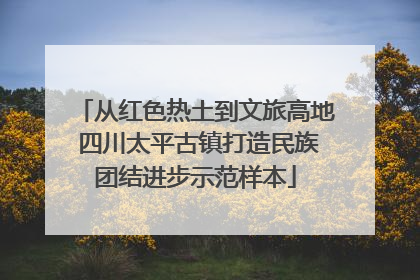 从红色热土到文旅高地 四川太平古镇打造民族团结进步示范样本