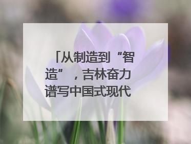 从制造到“智造”，吉林奋力谱写中国式现代化新篇章