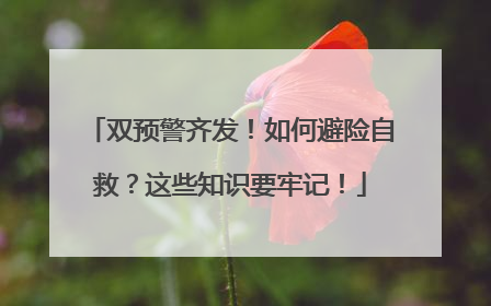 双预警齐发！如何避险自救？这些知识要牢记！