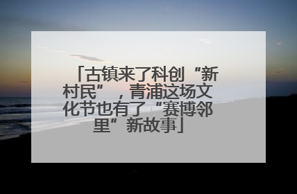 古镇来了科创“新村民”，青浦这场文化节也有了“赛博邻里”新故事
