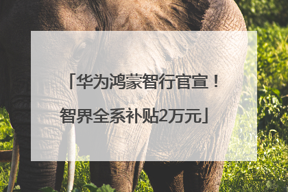 华为鸿蒙智行官宣！智界全系补贴2万元