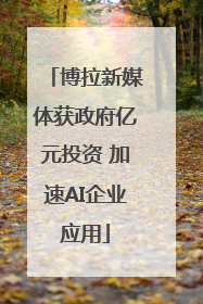 博拉新媒体获政府亿元投资 加速AI企业应用